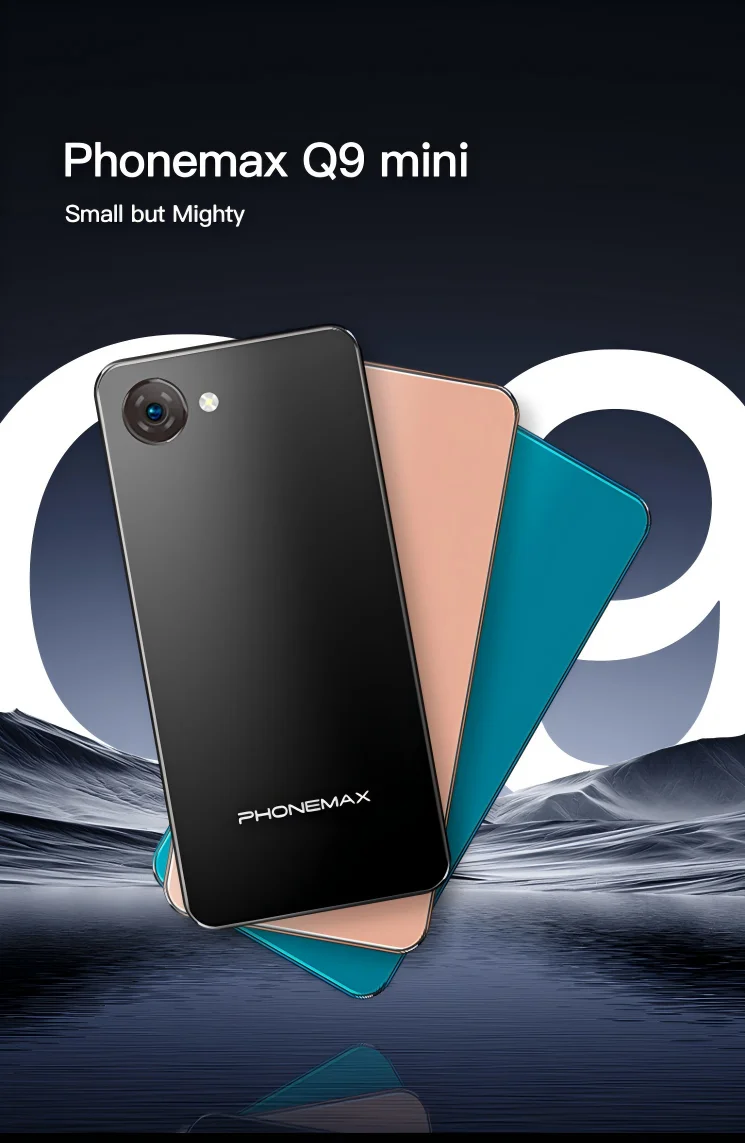 UNIWA Phonemax Q9 4G Mini Phone 4.0Inch Ips Touch Screen 4GB RAM 64GB ROM Android14 2000mAh Battery Small Smartphone