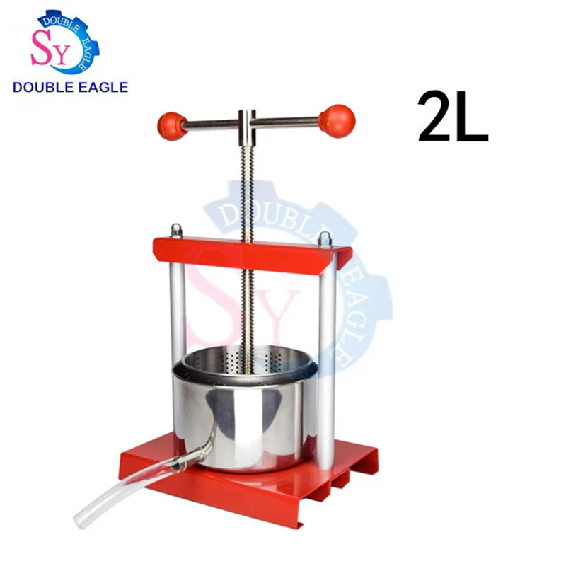 Wholesale price cheap 2L Manual juice pressing machine/Home stainless steel juicer self-brewing grape wine press machine