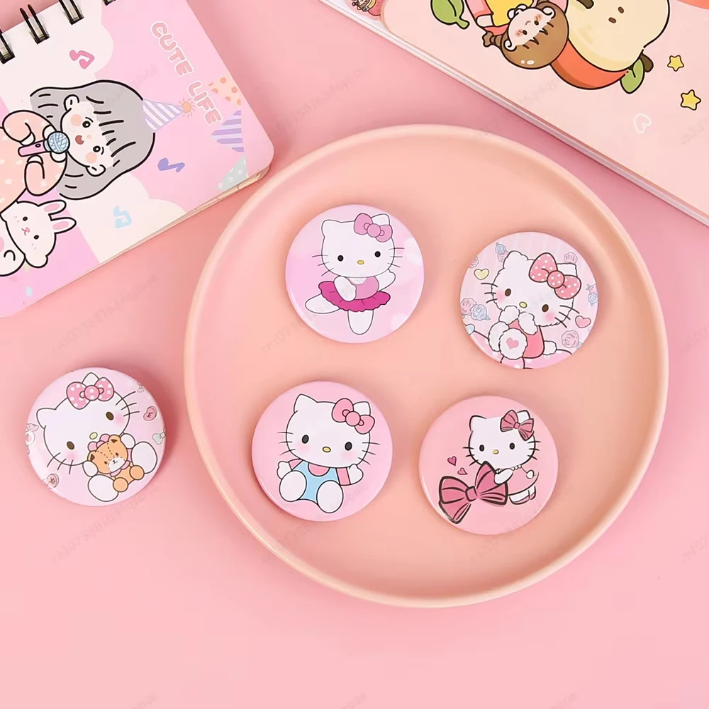 

5Pcs/Set Kawaii Chest Badge Cartoon Figure Brooch Sweet Cute KT Cat Clothing Decoration Girls Kids Toy