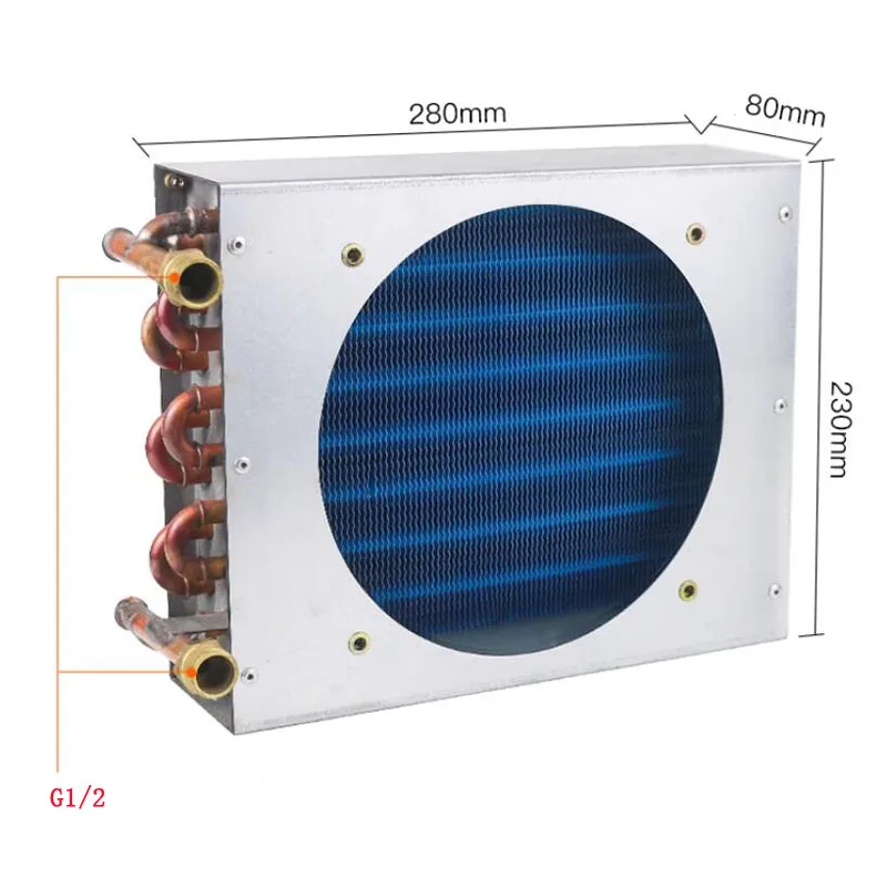 Used for small refrigerators, air conditioners, ice machines, condensers with copper tubes and aluminum fins
