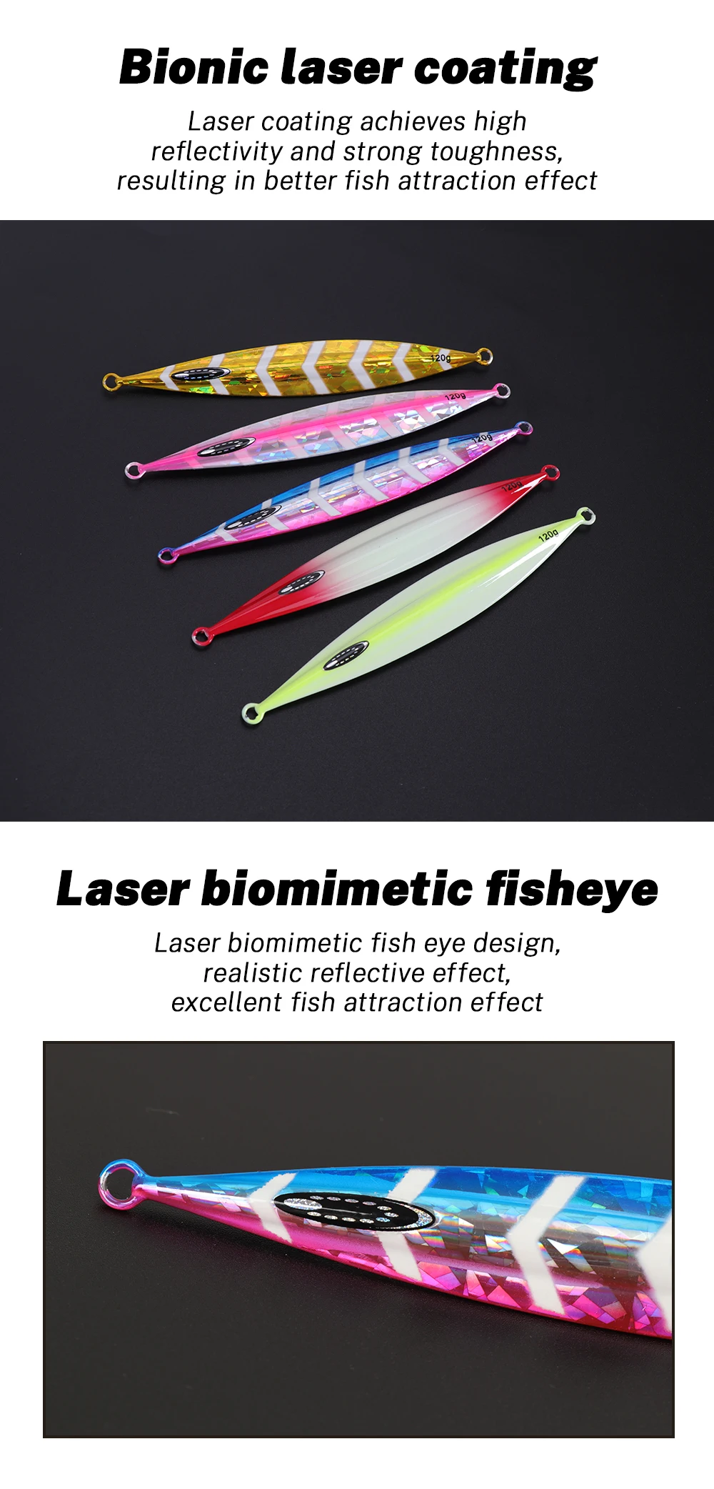 TOLU NEUE Langsam sinkende Metall-Jig 120 g 150 g 200 g 250 g 300 g Weitwurf Langsam sinkende Herbst-Jigs Salzwasser-Tiefsee-Angelköder – Detail 5