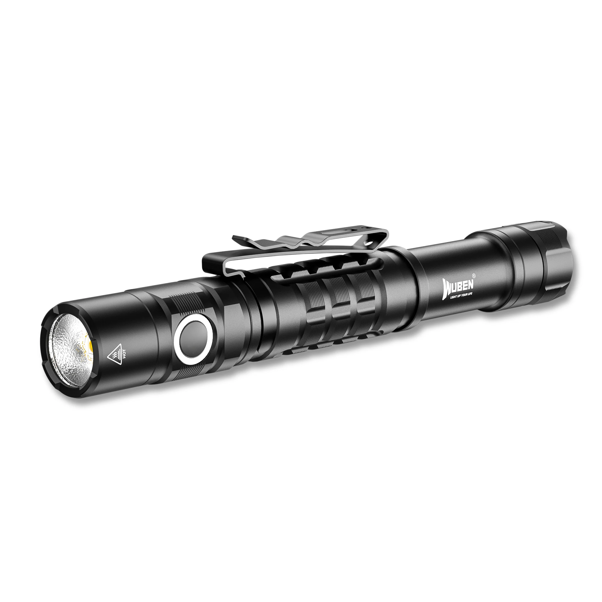 WUBEN T2 Tactical Pen Flashlight 550 Lumen AA Battery Pocket Flashlight for Work Repair Emergency