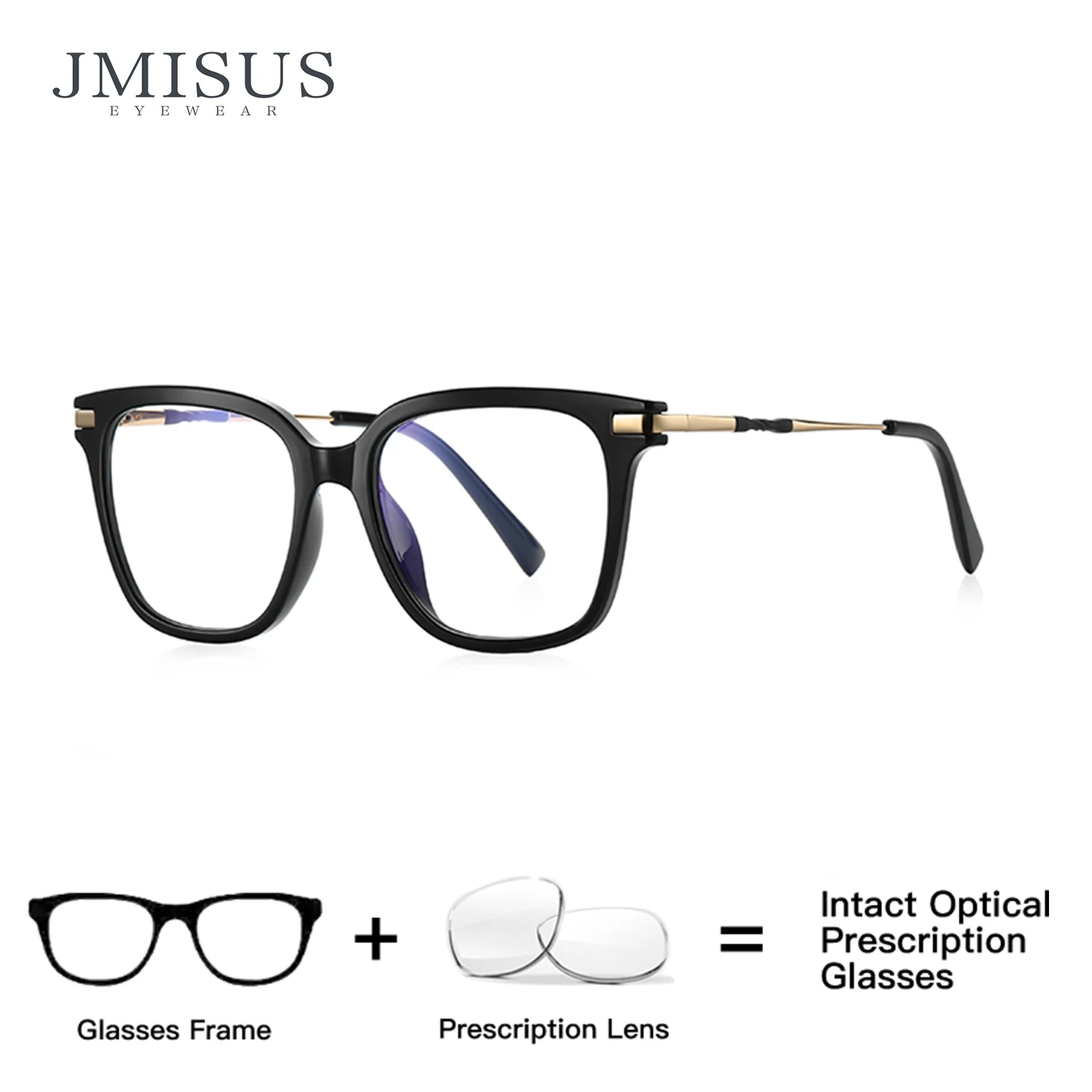 

JMISUS Women Prescription Glasses Retro Butterfly Square Progressive Lenses Photochromic Anti Glare