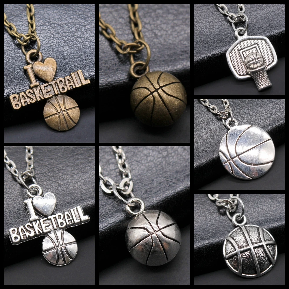 Sport Jewelry Necklace Basketball Pendant Necklace Jewelry Creativity Retro Exquisite Fashion Party Jewelry Accessories Gift