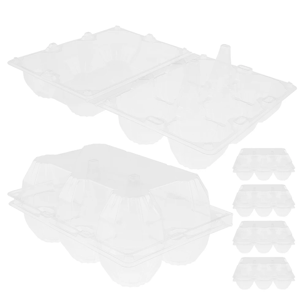 

6 Pcs Egg Tray Cartons for Eggs Packaging Container Storage Refrigerator Packing Bulk Box
