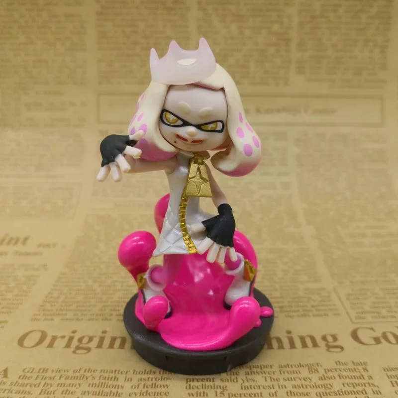 Oryginalne Splatoons Model figurki NS Ika Musume lalki Amiibo akcesoria do dekoracji blat dekoracji zabawka dla dzieci prezent