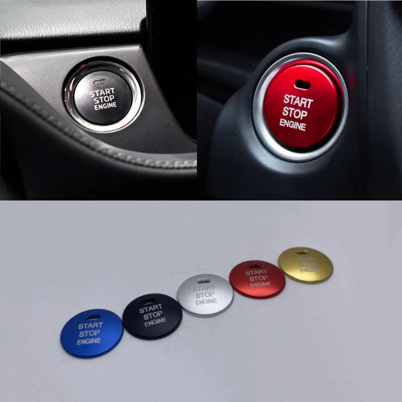 Car interior decoration Engine Start Stop Ignition Key Ring Cover Fit For Mazda 3 BM BN 6 GJ1 GL CX-4 CX4 Car Decor Acces