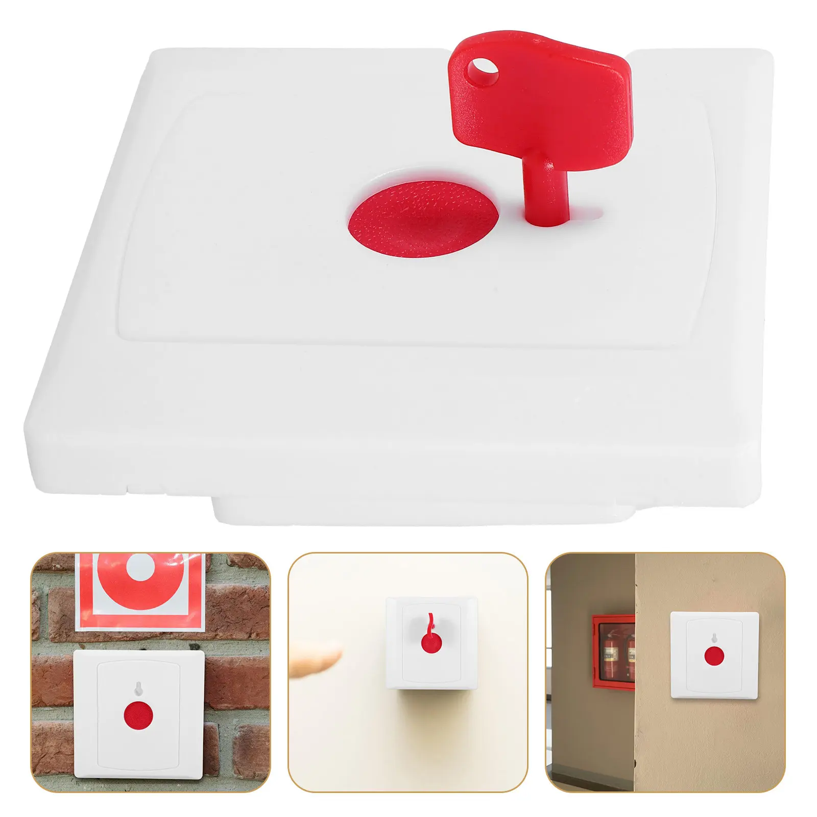 

2Pcs 86-Type Manual Emergency Alarm Button Key-Operated Button Wall Mounted for Seniors Patients Home Hospital Safety