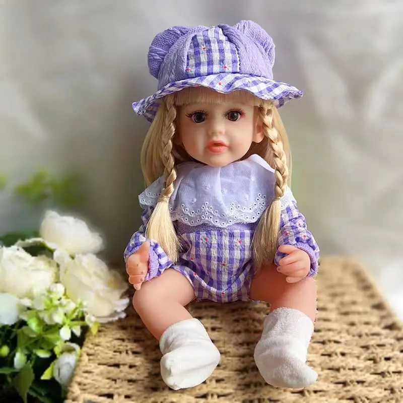 

30cm 12" Simulation Doll Toy Baby Girl Soft Vinyl Doll with Hat Socks and Clothes Children Gift for Girl kid Christmas Birthday