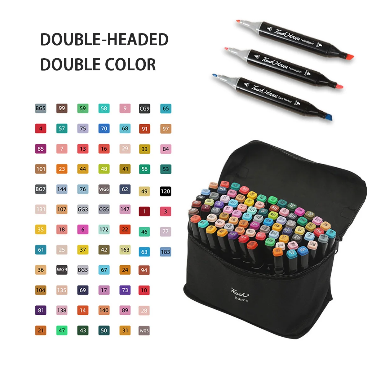 علامات مزدوجة اللون برأسين، طرف من الألياف عالي الكثافة لفن الهالوين، ألعاب فنية للأطفال هدية عيد الميلاد، اختيار شعبي