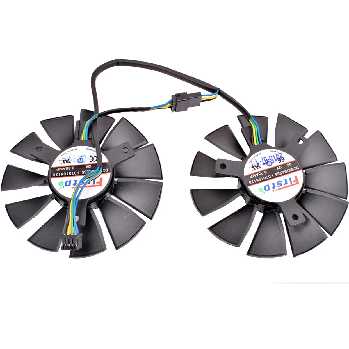 Original FD7010H12S 12V 0.35A GTX950 960 750TI graphics card cooling dual fan