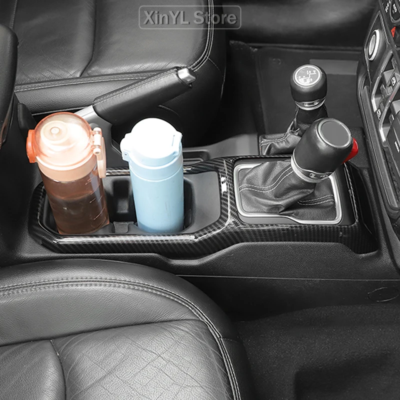 New 4WD Automatic Gear Shift Panel Car Front Water Cup Holder Decoration Cover For Jeep JL/JT  2018 Up Interior Accessories 1Pc