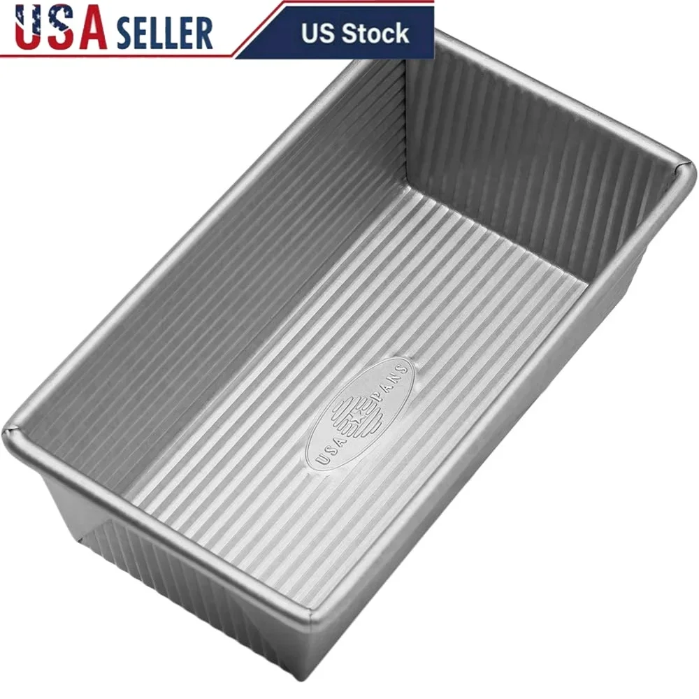 Sartén antiadherente para pan, superficie corrugada de acero aluminizado de 1 libra, horneado uniforme, utensilios de cocina duraderos de liberación rápida
