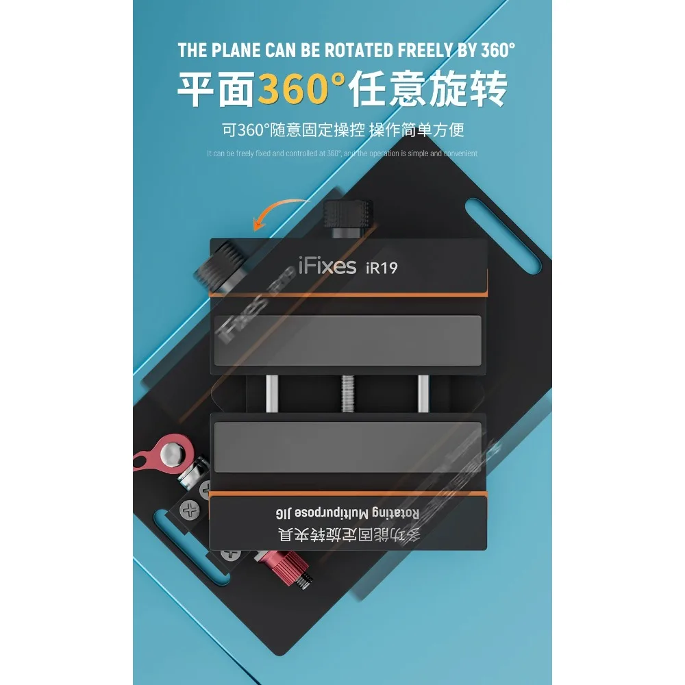 IFixes IR19 Separatore schermo LCD 2in1 antiscivolo 360 °   Supporto con morsetto rotante per schermo del telefono cellulare Rimuovi il vetro della copertura posteriore