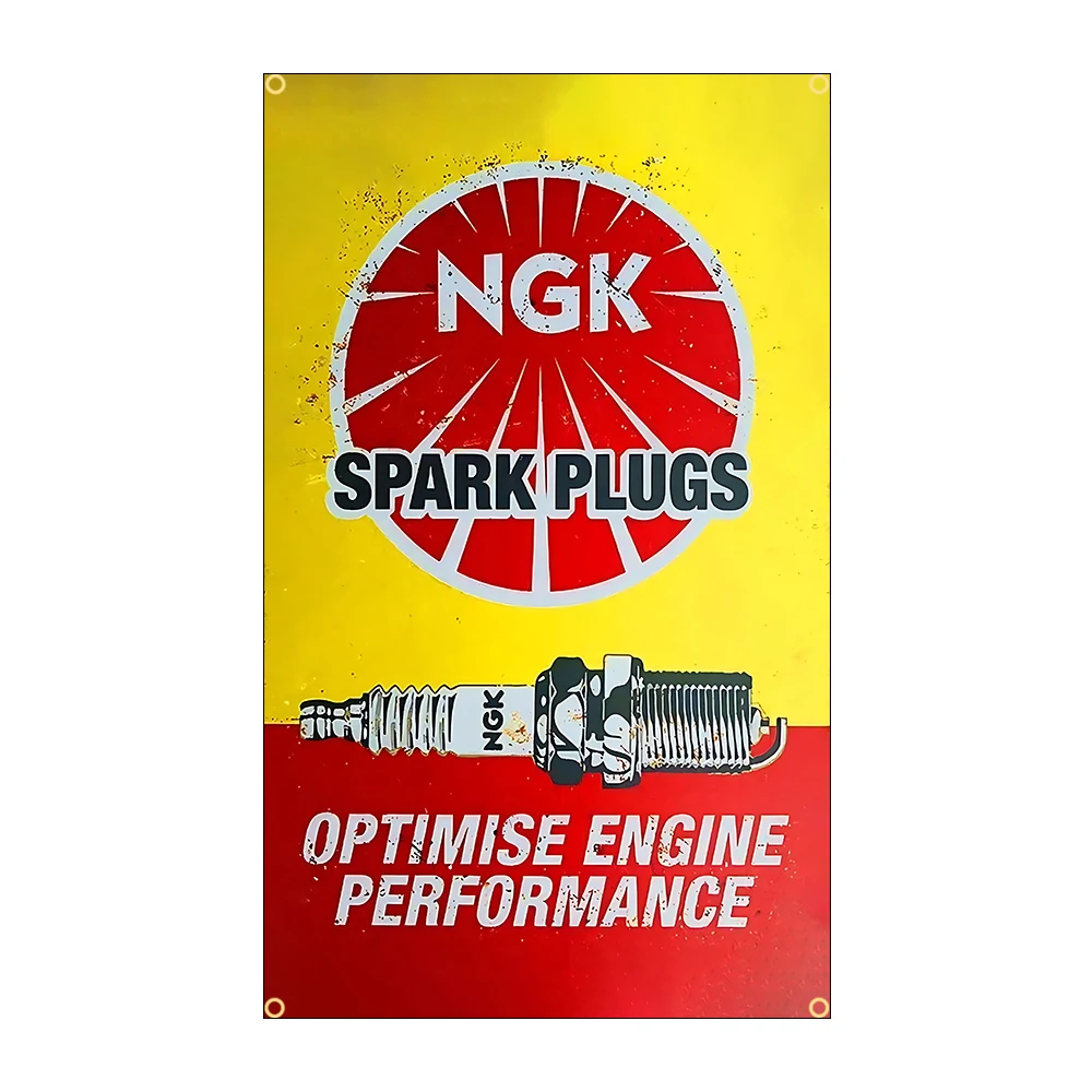 NGKS-Flagge, Polyester, bedruckt, Rennwagen, 60 x 90 cm/90 x 150 cm, Banner für Dekorationen, Auto-Enthusiasten-Flagge, Garagendekoration