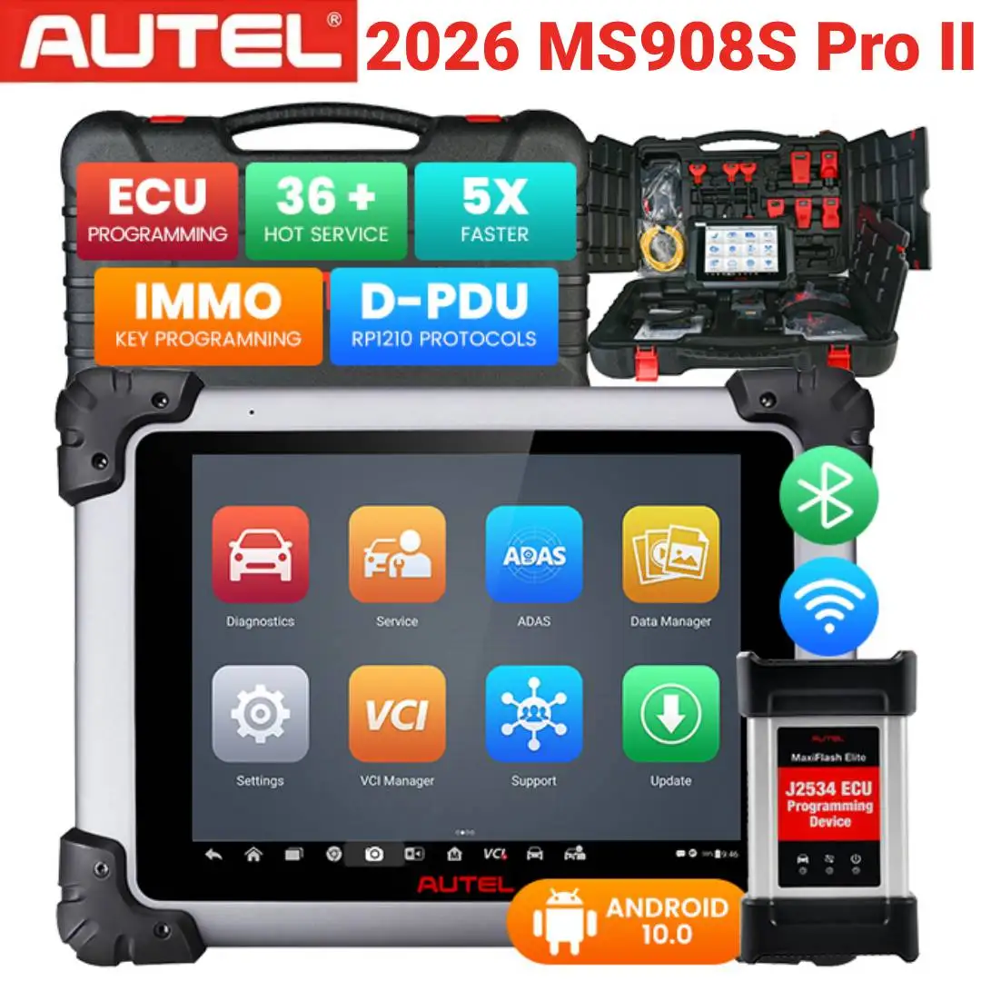 

Диагностический сканер Autel MaxiSYS MS908S PRO II OBD2 с двунаправленной диагностикой, программированием ЭБУ J2534, онлайн-кодированием, 4000+ тестов, аналог MK908P