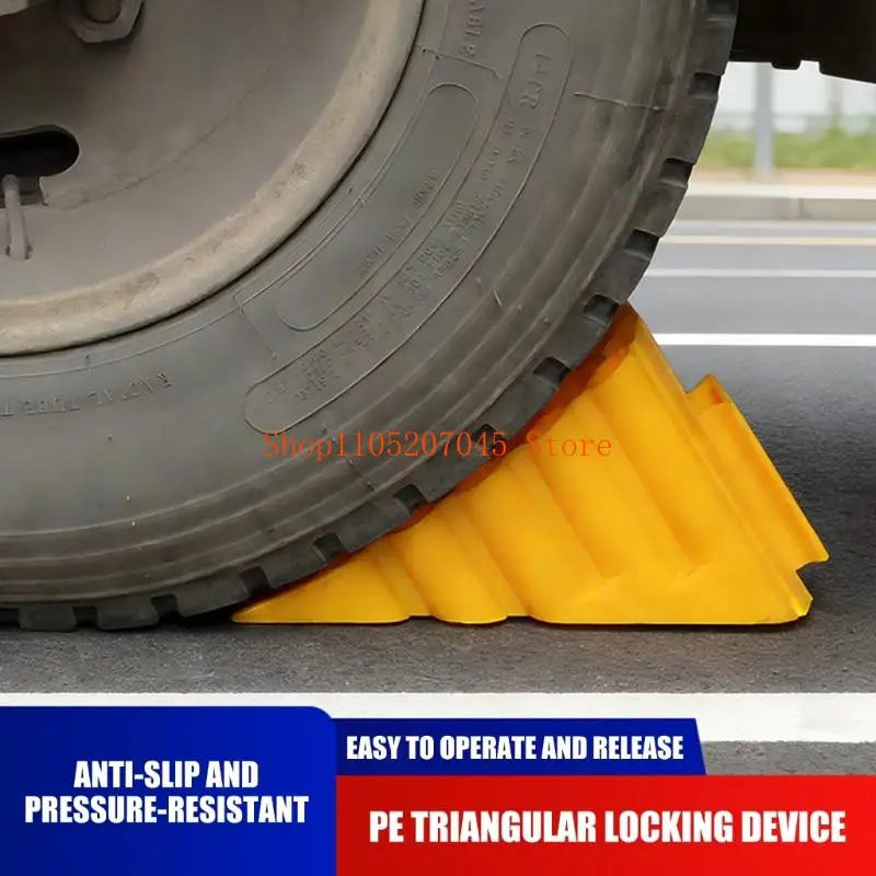 37cd Reinforced Wheel Stopper For Secure Vehicle Parking Nonslip Base Design Wheel Chocks Garage Space Optimization