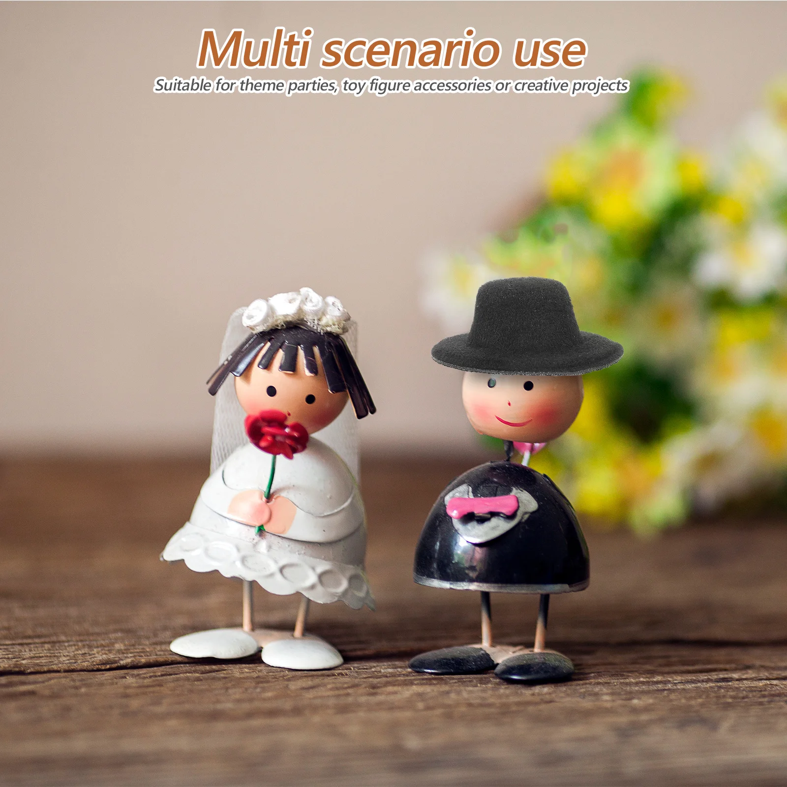 20 pezzi mini cappelli cappelli a cilindro in feltro morbido per decorazioni per feste fai da te accessori artigianali cappellini piccoli progetti fatti a mano di Natale