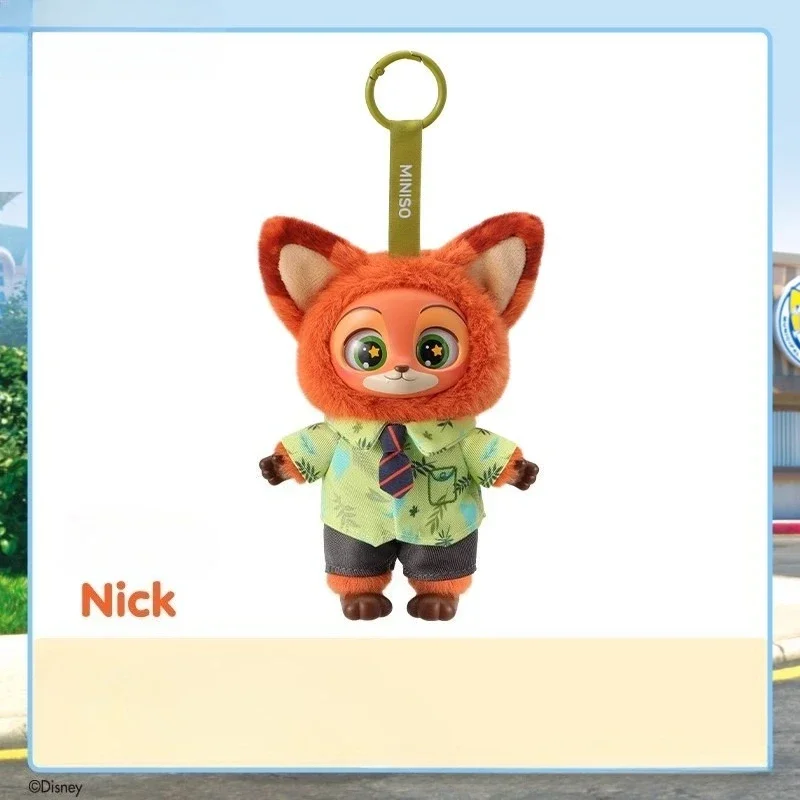 Caja ciega de la serie de vinilo MINISO Zootopia, bonito personaje de dibujos animados, bolsa de felpa de vinilo, colgante, muñeca de juguete, caja misteriosa de regalo
