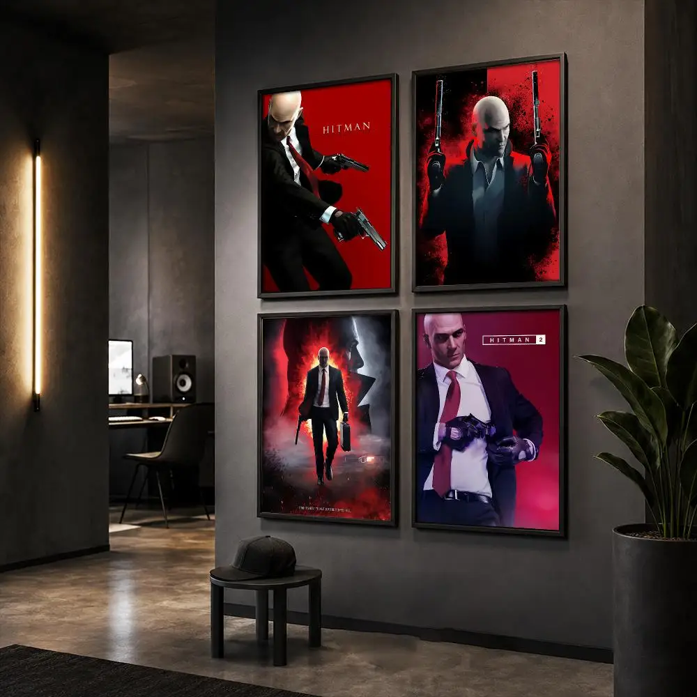 Action Game A-Agent 47 Poster Wall Art Print Sticker for Bedroom Living Room Dorm Office Modern Home Decor