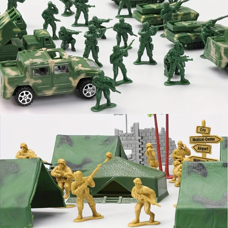 12–48 Stück grün 5 cm militärische taktische Soldat Miniaturen Armee Modellfiguren für Sammler Diorama zeigt Kriegsszene Requisiten JXB an – Detail 6