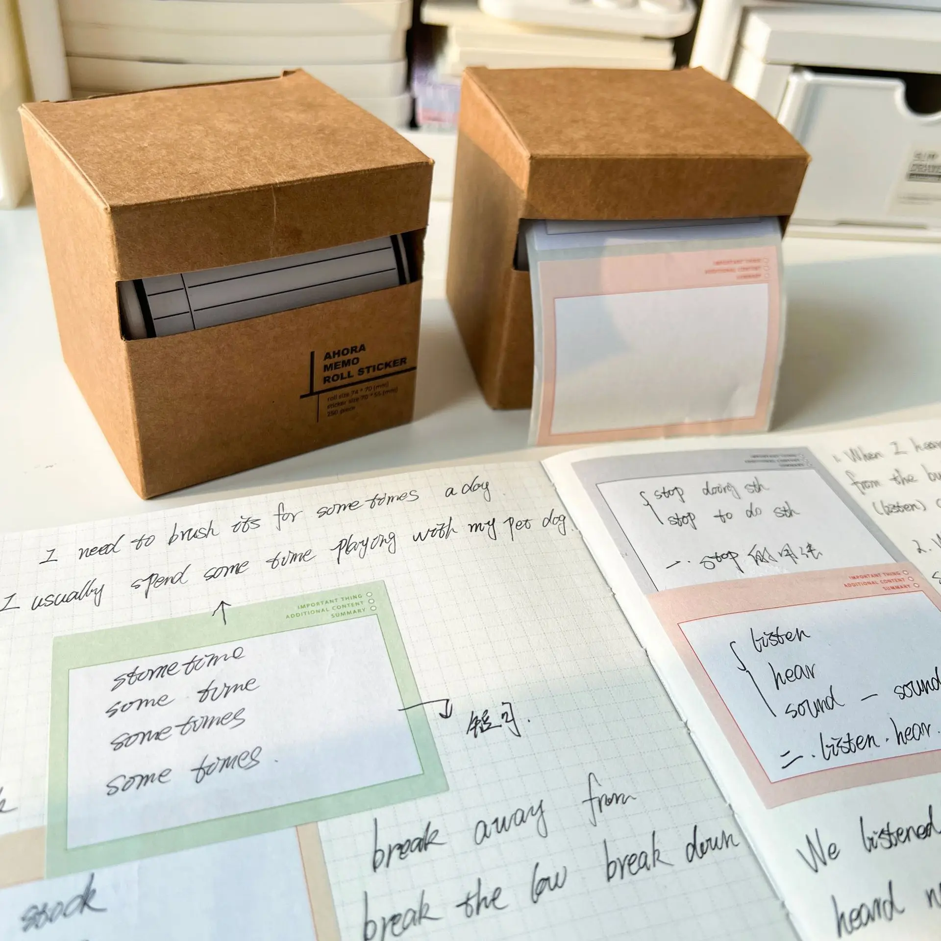 Skytronic 250 fogli Sticky Memo Note Creative INS Notepad Paper Message Paper Journal Agenda studio Pull Out Design Pocket Book