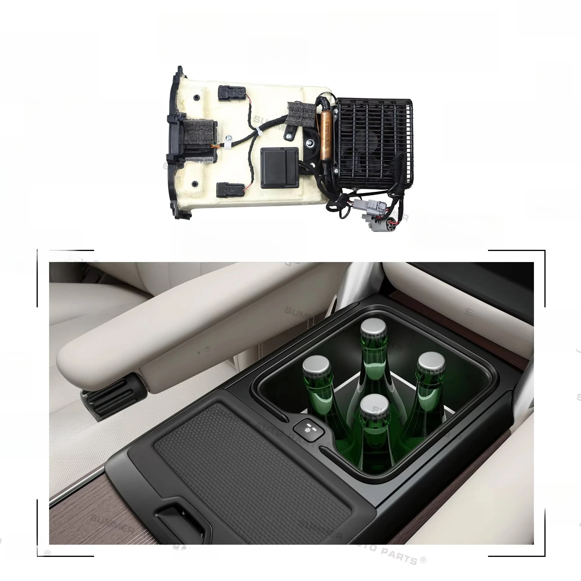 

Car Interior Accessories Mini Auto Freezer Car Armrest Fridge Portable Armrest Referigator for Range Rover Vogue L460