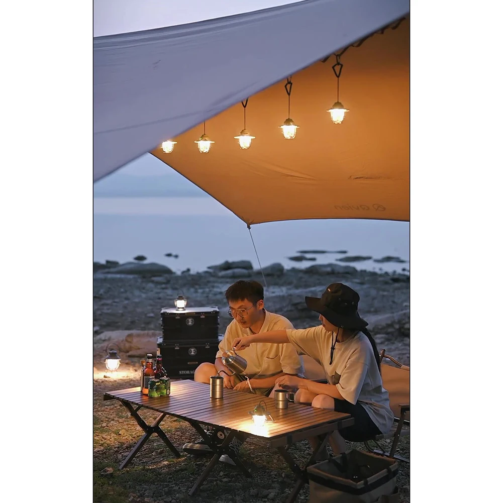 Lámpara LED de Camping de 1200mAh, linterna de luz de emergencia IPX4 impermeable, candelabro de atmósfera Retro, atenuación continua para pesca y