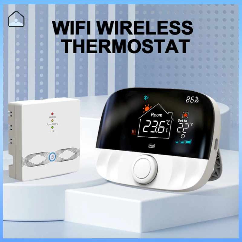 RF433 Tuya WiFi Wireless Thermostat Smart Thermoregulator Temperature Controller for Water Gas Boiler Support Alexa Google Home