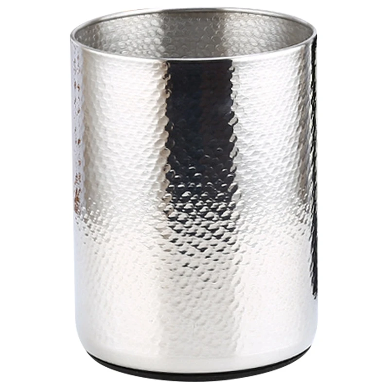 

Stainless Steel Champagne Bucket Home Hammered Ice Wine Bucket KTV Wine Cooler Ice Square Bucket Beer Bucket