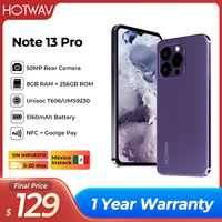 New HOTWAV Note 13 Pro Smartphone Android 13 6.6'' HD+ 90Hz Refresh Rate 16GB(8+8)+256GB Cellphones 50MP 5160mAh Mobile Phones