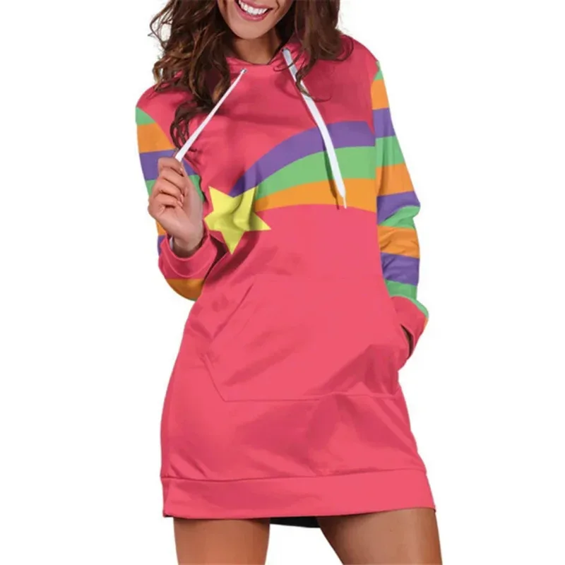 Gravity Falls Mabel Pines Costume Cosplay Cappotto Felpe con cappuccio Oggetti di scena di Halloween