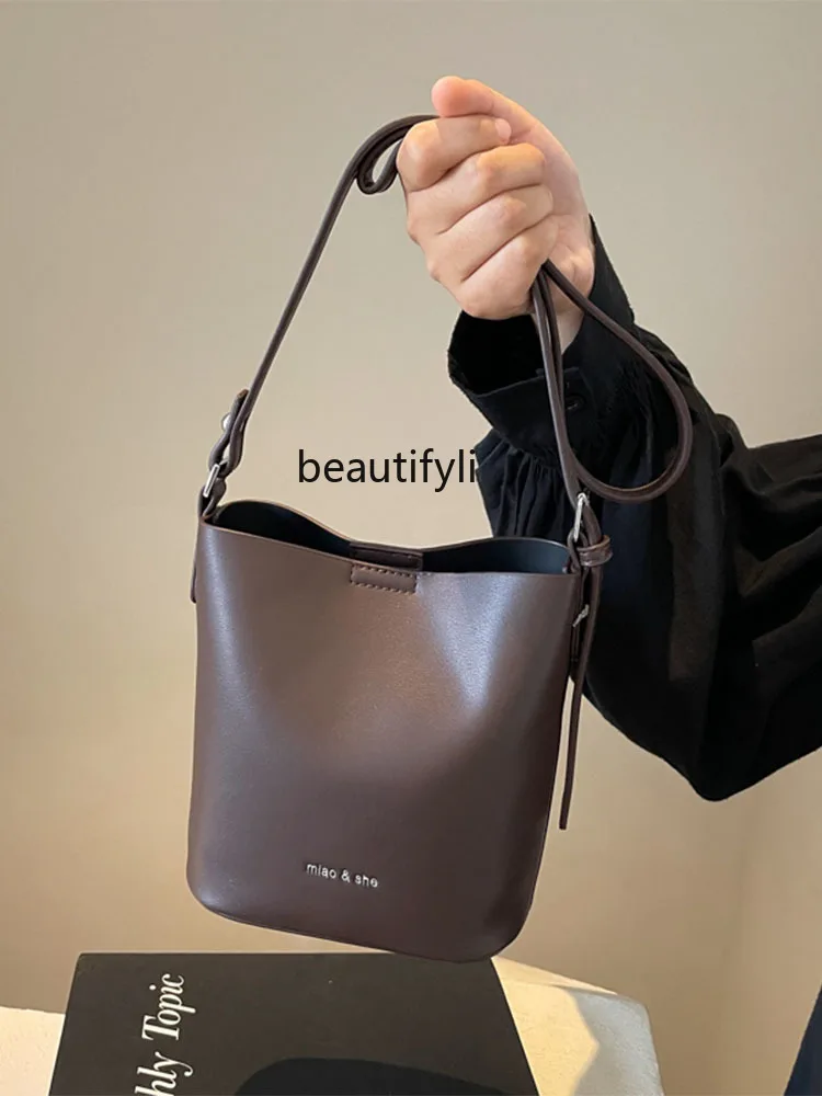 

Retro Fashion Underarm Bag New Trendy All-Match Leisure Combination Bucket Bag Special-Interest Design Shoulder Bag