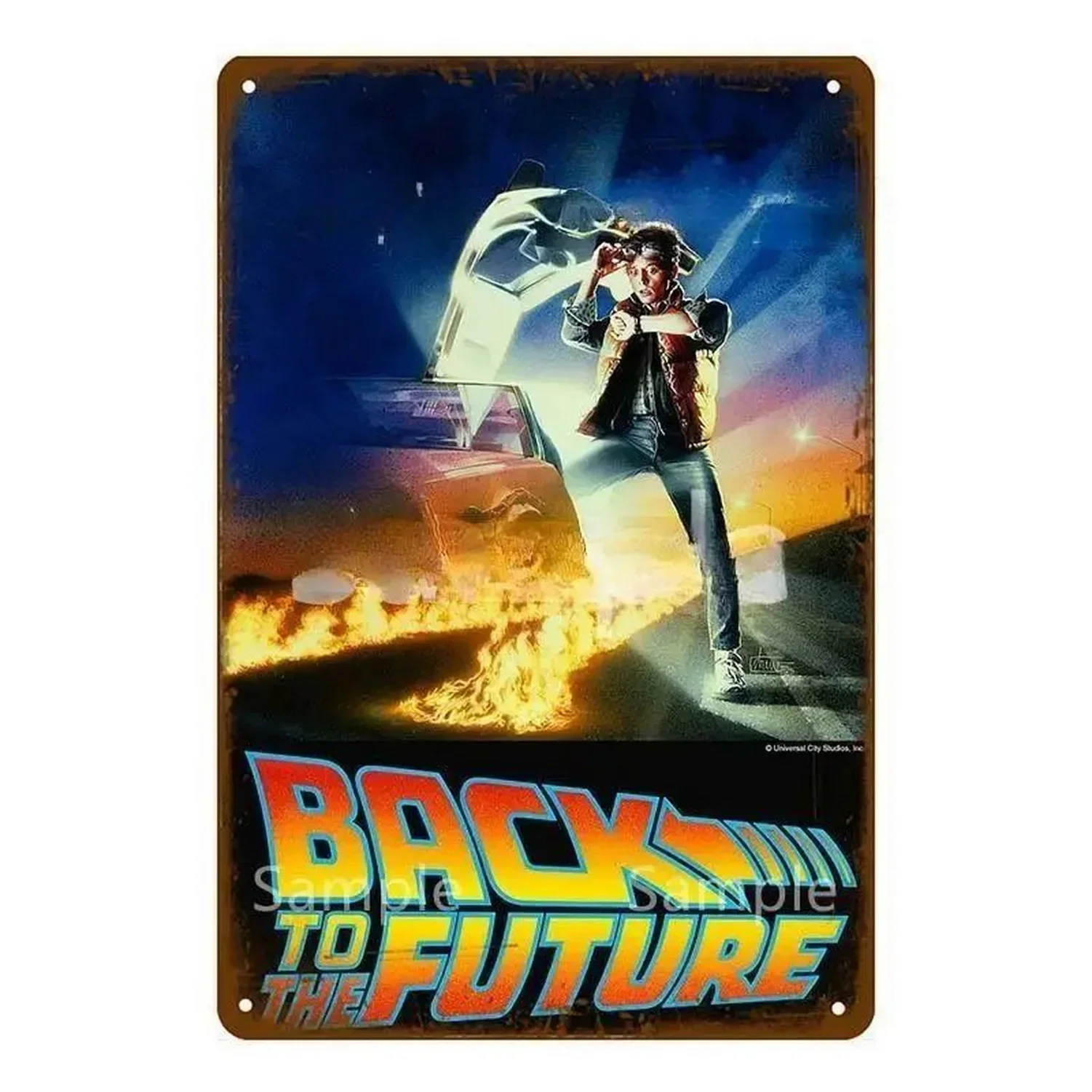 Science Fiction Film Back To The Future Decorative Poster Plate Metal Tin Sign Wall Decor for Garage Boy Room Retro Wall Plaque