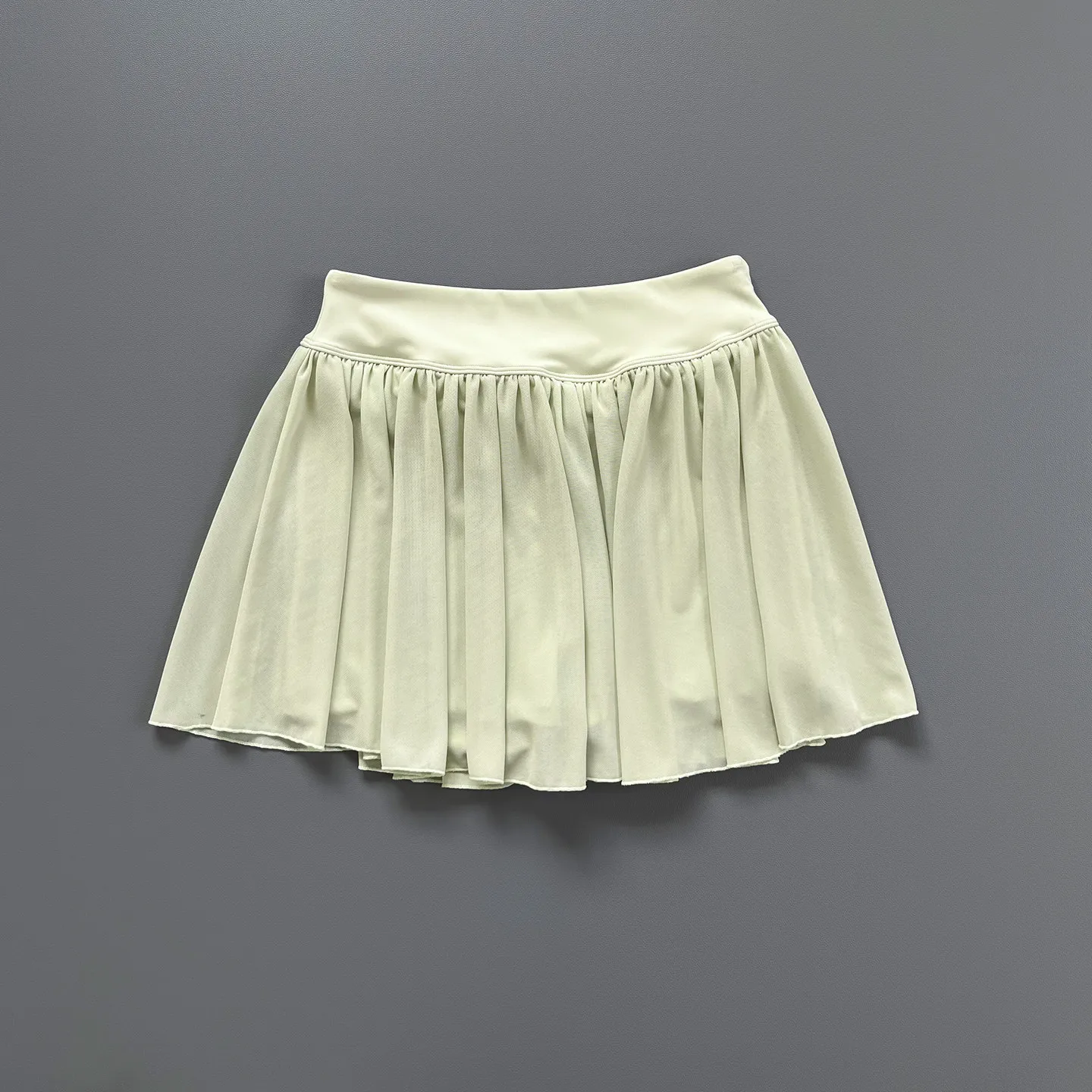 Damen High-Waist Mesh Plissee-Tennisrock mit integrierter Shorts, schnelltrocknend, weich, atmungsaktiv, für Ballett, Fitness und Sport – Detail 12