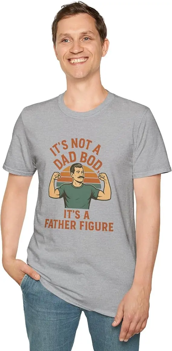 Lustiges Vatertags-T-Shirt, Es ist kein Papa-BOD, es ist eine Vaterfigur, lustiges Retro-Vintage-Geschenk für Papa, Y2k Herrenmode Witz-T-Shirt – Detail 4