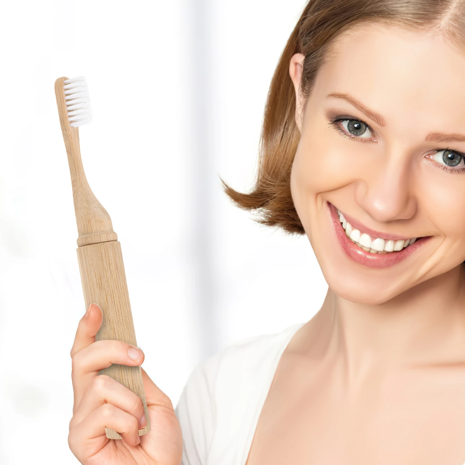 

Складная бамбуковая щетина для взрослых, дорожные зубные щетки, мягкая щетина, зубная щетка для взрослых, складная бамбуковая зубная щетка для кухни