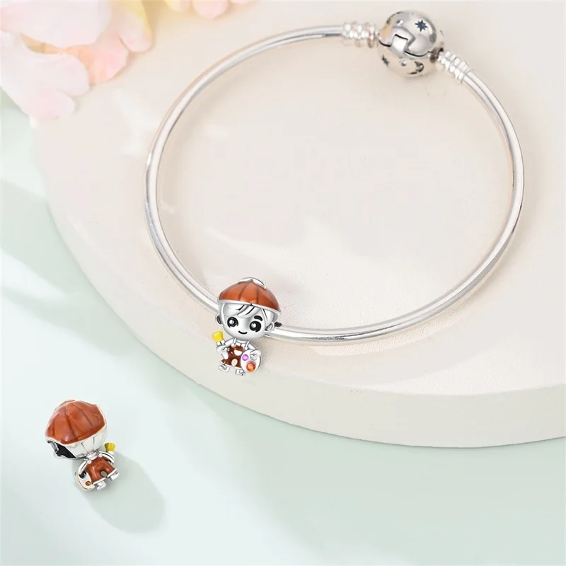 Hot Sale 925 Silver Happy Dopamine Girl Boy Cat Charms Beads Fit 3mm 925 Original Bracelets DIY Jewelry Souvenir Gift Making
