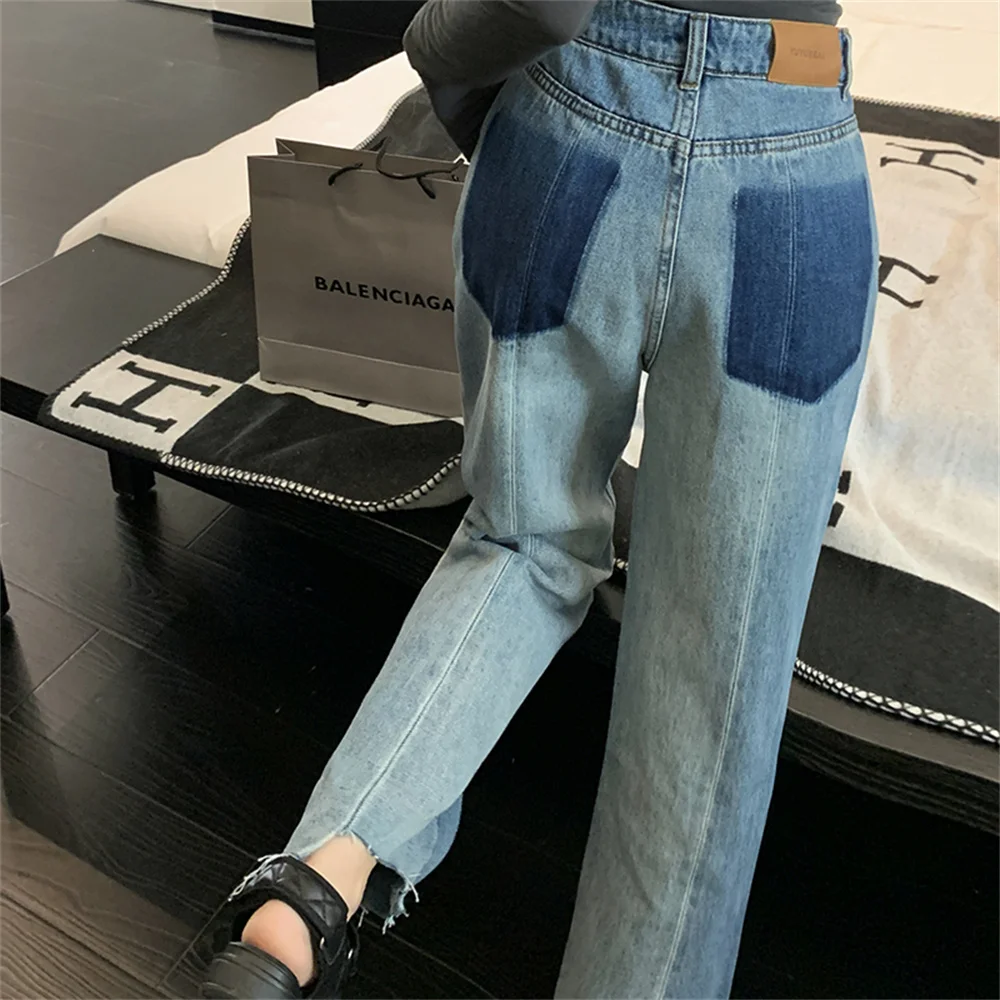 Plamtee Ol Denim Rechte Broek Vrouwen Ol Wijde Pijpen Vintage Zomer Casual Jeans High Street Cowboy Nieuwe Kantoor Dame Broek