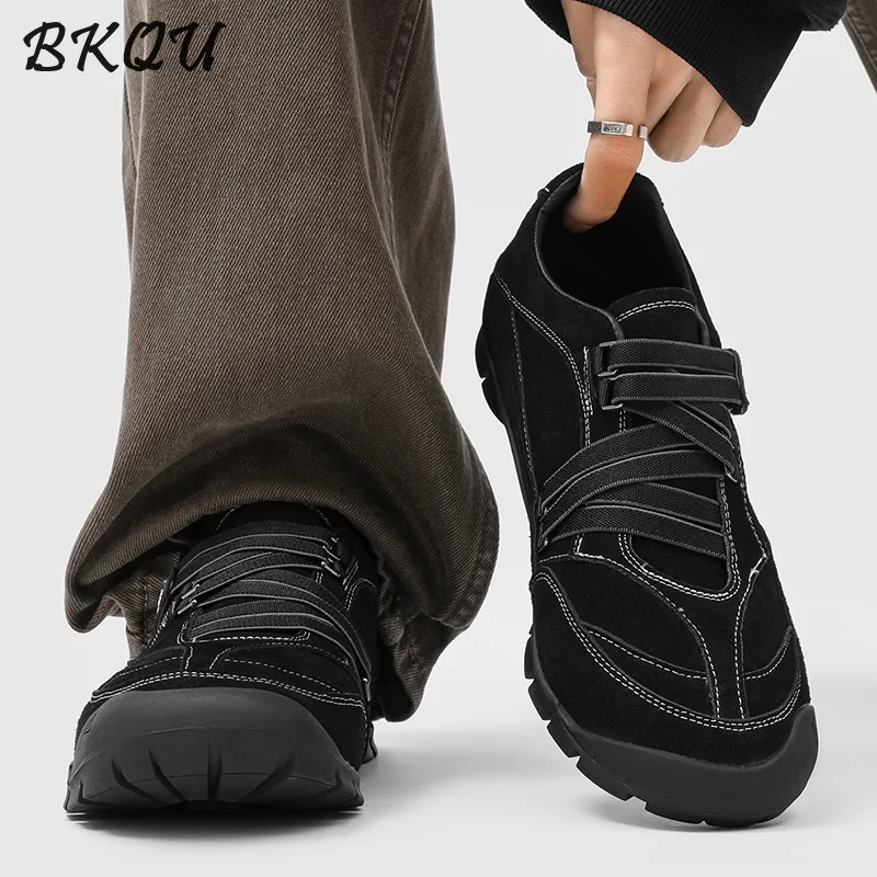 

BKQU Retro Style Vintage Design Men's Training Shoes for Commuting Hiking and Sports Flat Bottom Spring/Autumn 2025 Casual Shoes