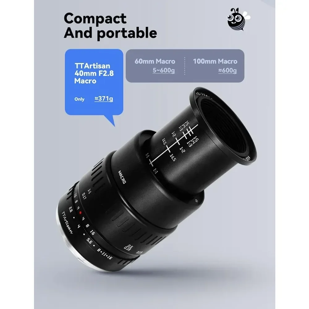 TTARTISAN 40mm F2.8 マクロレンズ 富士X ソニーE M4/3 ニコンZ対応