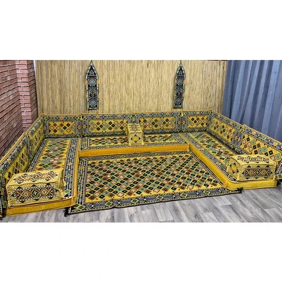 Oriental Floor Seat Ethnic Sofa Ottoman Arab Parliamentary Sofa Jalsa Set Floor Seat Afghan Toshak Parliamentary Oriental Corner