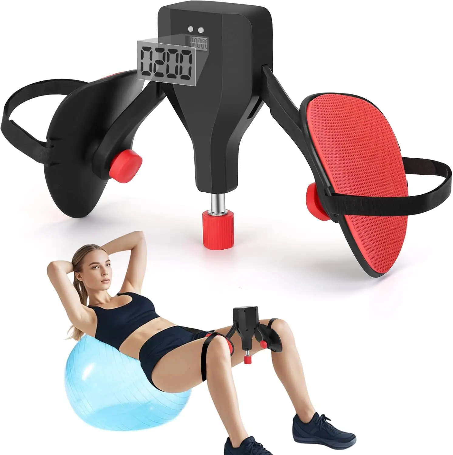 Thigh Master Thigh Exerciser, Hip & Inner Thigh Exercise Equipment, Muscle Trainer with Band, Thigh Exercise Workout Equipm