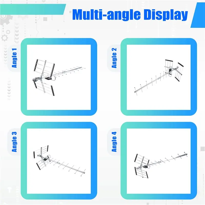 A01K-HD Digital Outdoor TV Antenna With Up To 200 Mile Range Perfect For Attic Or Roof Mounting Access Free 4K Channels
