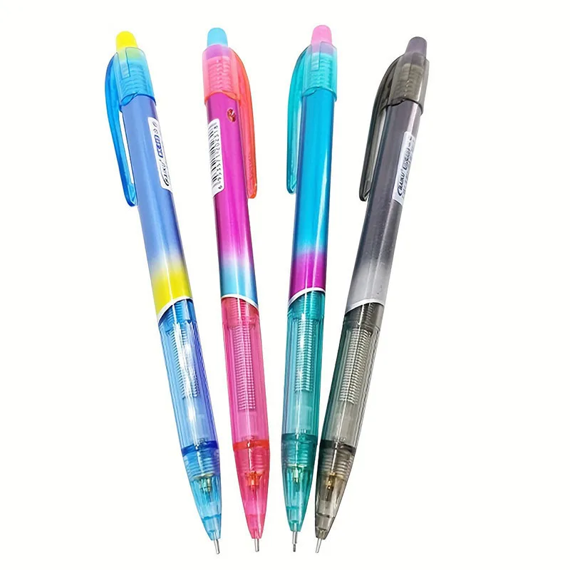 7Pcs/set 0.5 0.7mm Multi-Color Mechanical Pencil with Lead Eraser Art Painting Sketch Writing Office Supplies Stationery