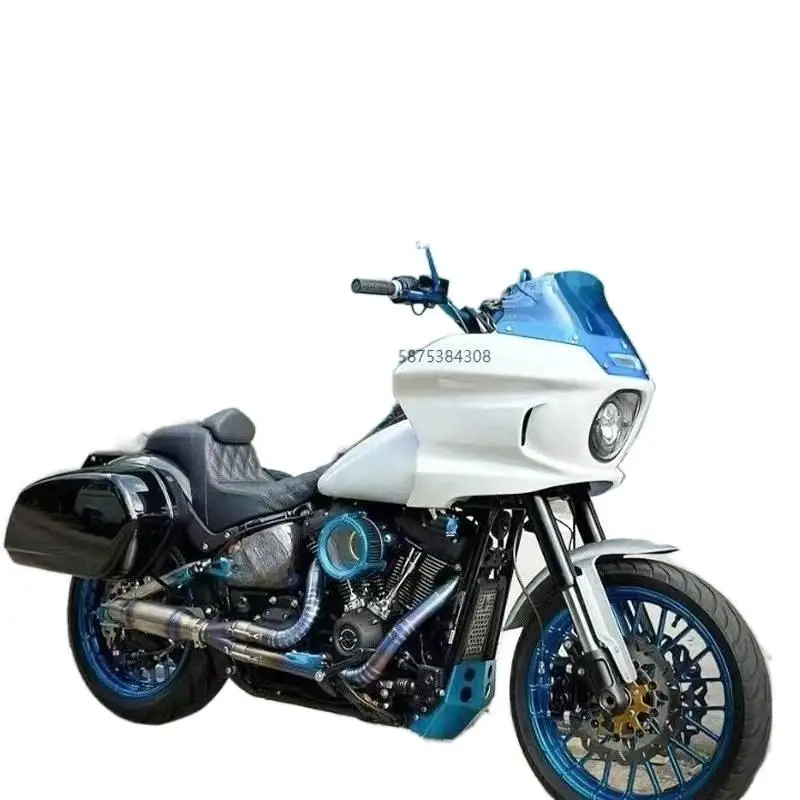 

2018 Later Softail Low Rider Street Bob Fat Boy Breakout Sport Glide Titanium Alloy 2 Into 1 Motorcycle Exhaust Pipe System