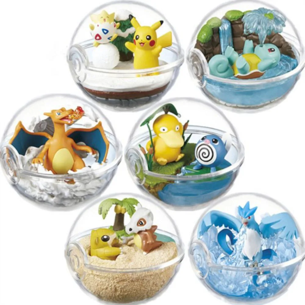 

6Pcs/Lot Pokemon Kawaii Pikachu Psyduck Miniature Children's Cute Toy Scene Decoration Birthday Gift Cake Ornament Accessories