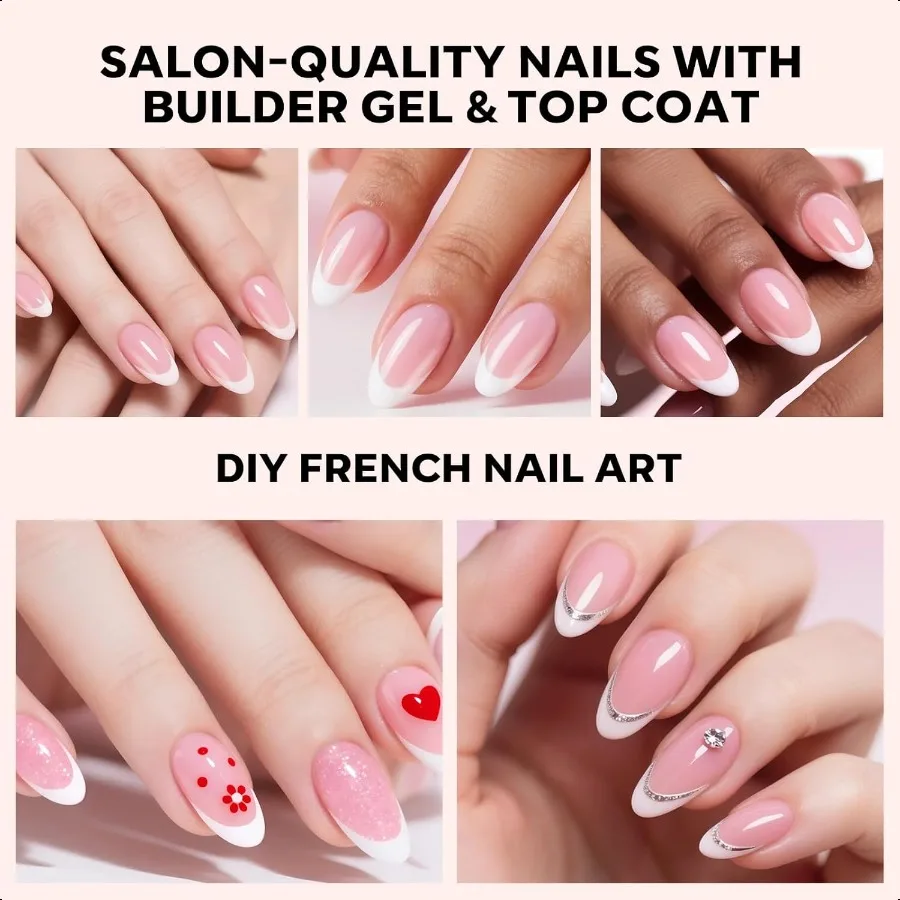 Franse Tip Pr op Nagels 150 Stuks Korte Amandel Nepnagels met Nageldoos Roze Gel Nageltips voor Vrouwen Zachte Lijmnagels voor Natuurlijk