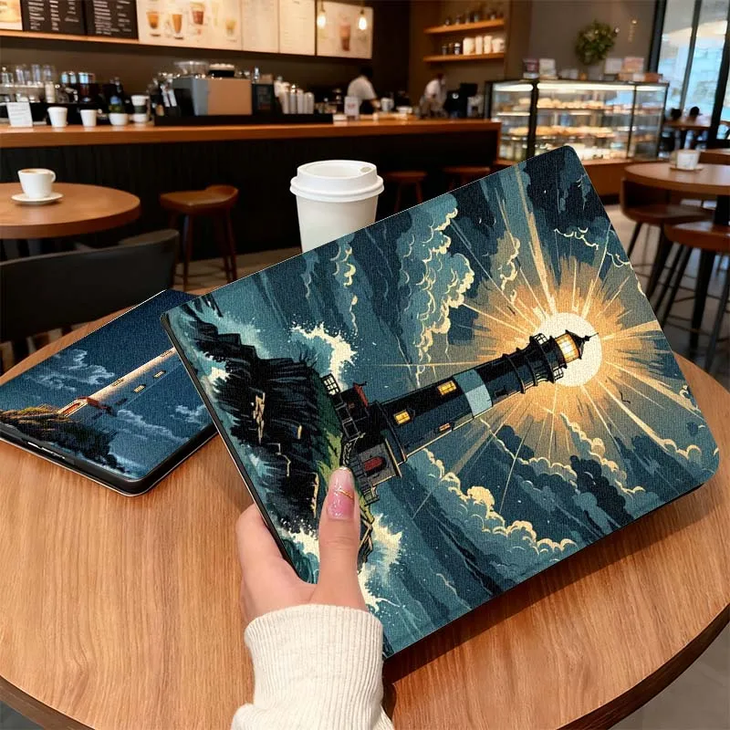 

Scenery Lighthouse Art For OPPO Pad 2 3 4 Neo Air SE X Pro 10.36 11 11.4 11.61 12.1 13.2 Inch 2025 Foldable Tablet Case