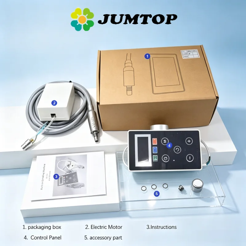 JUMTOP Dental Built-In Type LED Brushless Electric Micromotor with E-Type Handle Dentistry Chair Unit Accessories